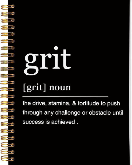 Inspirational Spiral Notebook,Inspirational Journal,Inspirational Journal for Women Men Writing,Grit Spiral Notebook 8.3×5.5 Inch