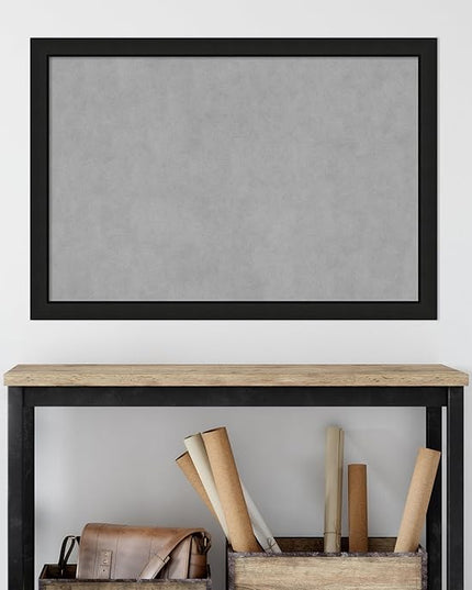 Amanti Art Black Framed Magnetic Board 27x39 Large Vision Board for use with Magnets, 100% Metal Sheet to Display Items as Office Decor or for Home Organization in mudroom, Kitchen or Kids Room