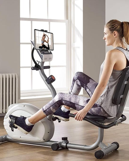 Mippko Tablet Holder for Treadmill/Elliptical/Spin Bike/Peloton/Indoor Cycle,Gooseneck Arm Super Crab Clamp Mount Compitable with 4.7~12.9" iPad/Nexus/LG G Pads/e-Reader/Switch/iPhone