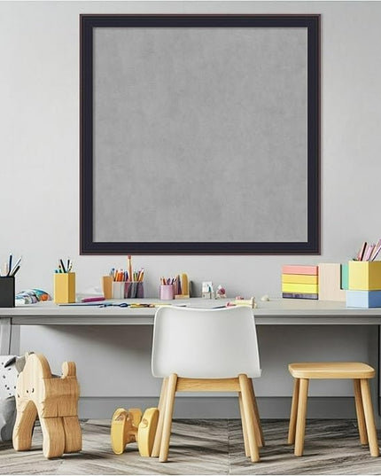 Amanti Art Black Framed Magnetic Board 27x27 Medium Vision Board for use with Magnets, 100% Metal Sheet to Display Items as Office Decor or for Home Organization in mudroom, Kitchen or Kids Room