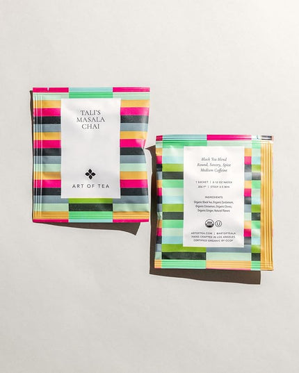 Art of Tea | Talis Masala Chai | 50 Eco Friendly Pyramid Chai Tea Bags Sachet