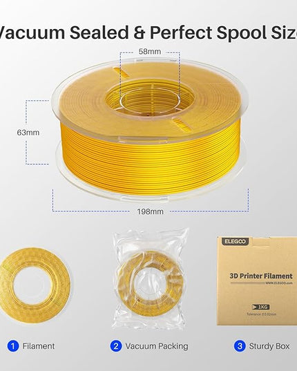 ELEGOO Silk PLA Filament 1.75mm Dual Color Black Purple 1KG, Shiny 3D Printer Filament Dimensional Accuracy +/- 0.05mm, 1kg Spool(2.2lbs) Fits for Most FDM 3D Printers