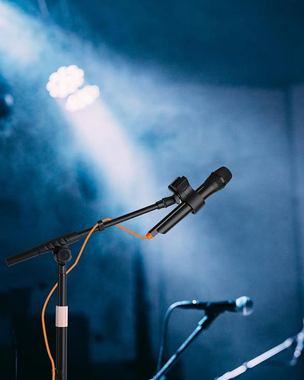 Mic Stand Floor with Boom Arm Microphone Stand with Heavy Weighted Base, Adjustable Height 25" to 69", Music Stand with Mic Holder, Cable Clips for Performance, Podcast, Recording Studio, Karaoke
