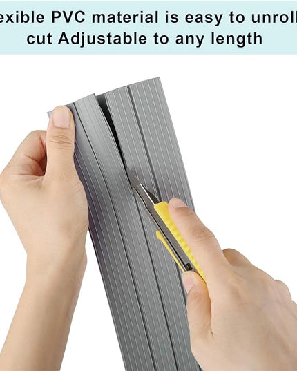 AGPTEK Heavy Duty Floor Cable Cover Cable Protector, 6.5 Ft Floor Cord Protector 3 Channels Floor Cord Cover (Mid Channel 0.93") Contains Cords, Cables and Wires, Good for Office, Home, or Outdoor