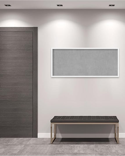 Amanti Art White Framed Magnetic Board 21x49 Oversize Vision Board for use with Magnets, 100% Metal Sheet to Display Items as Office Decor or for Home Organization in mudroom, Kitchen or Kids Room