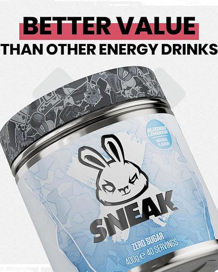 SNEAK Energy Drink Powder | Blizzard Lemonade | No Sugar. No Nasties. Just Natural Caffeine, Focus-Boosting Nootropics | 40 Servings