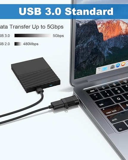 AreMe USB C Adapter (6 Pack), Micro USB Male to USB C Female Adapter, USB 3.0 to Type C Converter Connector (Black)