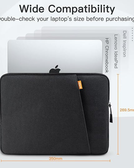 JETech Laptop Sleeve for 14-Inch MacBook Air/Pro, MacBook Pro M5/M4/M3/M2/M1 2021-2025, Waterproof Bag Case with Pocket, Compatible with 14 Inch Notebook (Black)