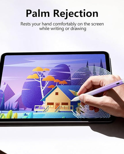 Stylus Pen for iPad 6th-11th Generation-2X Fast Charge Active Pencil Compatible with 2018-2025 Apple iPad Pro 11"/12.9"/M4, iPad Air 3/4/5/M2/M3,iPad mini 5/6 Gen-Gradient White Purple