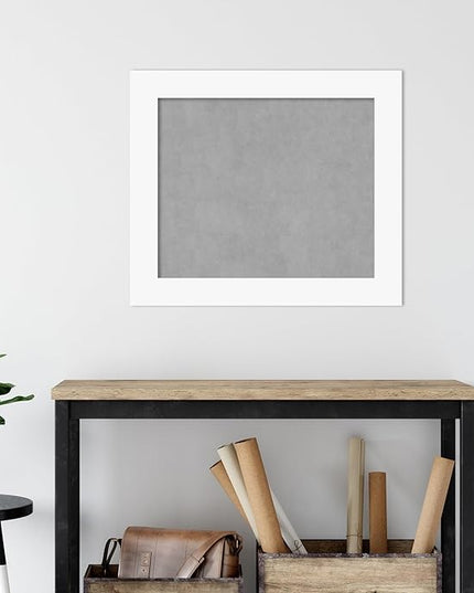 Amanti Art White Framed Magnetic Board 25x29 Medium Vision Board for use with Magnets, 100% Metal Sheet to Display Items as Office Decor or for Home Organization in mudroom, Kitchen or Kids Room