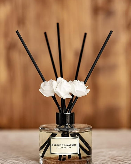 CULTURE & NATURE Reed Diffuser Set 6.7oz (200ml) Grapefruit Verbena Scented Diffuser with Sticks Home Fragrance Reed Diffuser for Bathroom Shelf Decor
