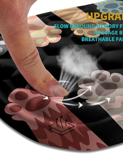 Hokafenle Ergonomic Mouse Pad Wrist Support, Wrist Rest Mousepad for Carpal Tunnel Pain Relief with Integrated Memory Foam Slope Massage Bulge (11.8x7.9 inch,Cute Cat Claw