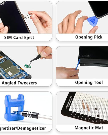 SHARDEN Precision Screwdriver Set, 122 in 1 Electronics Magnetic Repair Tool Kit with Case for Repair Computer, PC, Cellphone, Game Console, Watch, Eyeglasses etc (Blue)…