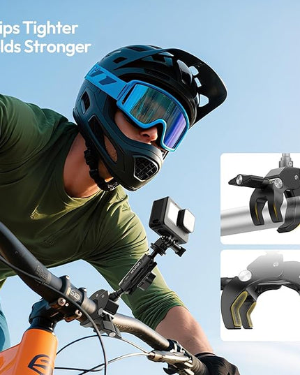 ULANZI R105 Super Clamp Camera Mount with 360° Dual Ballhead Magic Arm, Sturdy Y-Shaped 3-Claw Camera Clamp Mount for GoPro Hero 13/12/11/10/9, Insta360 X5/X4, DJI Osmo Pocket 3/2 Action 5 Pro/4