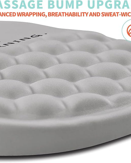 Ergonomic Mouse Pad Wrist Support with Memory Foam Massage Bulge, Carpal Tunnel Pain Relief Mousepad Wrist Rest for Mouse(12x8 inch, Good Morning)