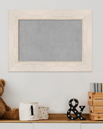 Amanti Art White Framed Magnetic Board 17x23 Small Vision Board for use with Magnets, 100% Metal Sheet to Display Items as Office Decor or for Home Organization in mudroom, Kitchen or Kids Room