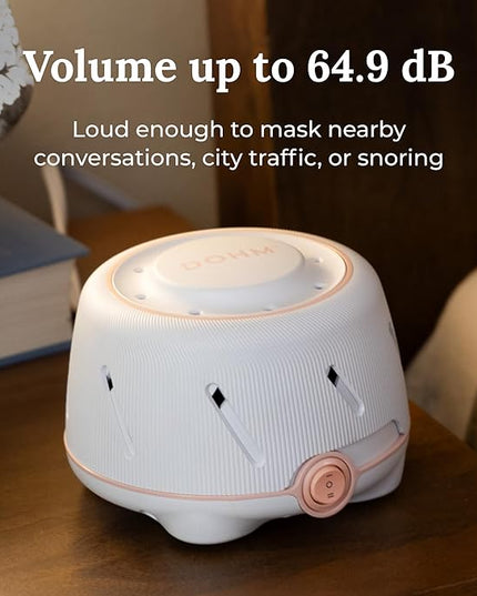 Yogasleep Dohm (White,Pink) The Original White Noise Machine, Relaxing Natural Sound From a Real Fan, Noise Cancelling For Office Privacy, Sleep Aid For Adults & Baby, Travel Size Pink Noise Machine