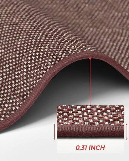 Artoid Mode Washable Non Slip Rubber Backing Kitchen Rugs Red Doormat, Absorbent Kitchen Floor Mats Front of Sink Kitchen Mats for Floor Home Decor 17x29 Inch