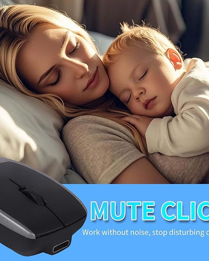Wireless Mini Bluetooth Mouse with Card Reader (Up to 2TB),Portable Compact Silent Rechargeable Small Finger Optical Travel Mouse for PC/Laptop/Tablet/Smartphone, Students Kids Girl Boy Gift（Grey）