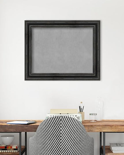 Amanti Art Black Framed Magnetic Board 23x29 Medium Vision Board for use with Magnets, 100% Metal Sheet to Display Items as Office Decor or for Home Organization in mudroom, Kitchen or Kids Room