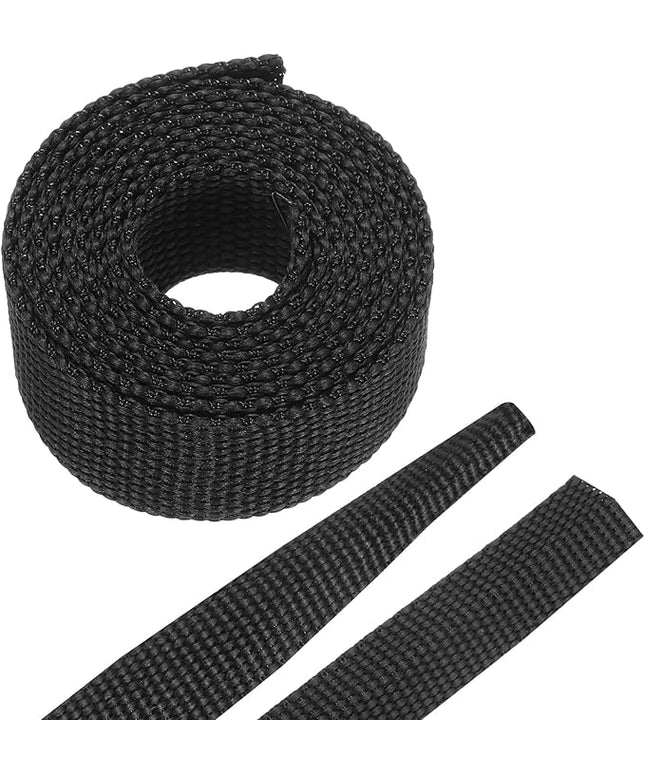 MECCANIXITY Braided Cable Sleeves Heat Shrinkable Fabric Sleeving, 1/2" 3ft Black 2:1 Ratio Heat Shrinkable Cord Protector for Harness Cable, Network Cable Protection, Cable Management