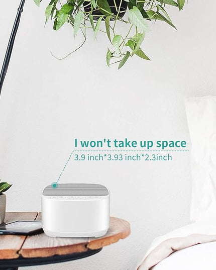 Magicteam Sleep Sound White Noise Machine with 40 Natural Soothing Sounds and Memory Function 32 Levels of Volume Powered by AC or USB and Sleep Timer Sound Therapy for Baby Kids Adults (B-White)