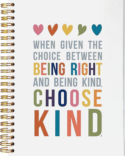 VNWEK Inspirational Notebook,Inspirational Quotes Spiral Notebook Journal 5.5x8.3 Inch,Inspirational Journal,Motivational Journal,Motivational Notebooks,Choose Kind