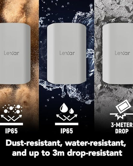 Lexar 2TB ES5 Magnetic External SSD, Up to 2000MB/s, Compatible w/MagSafe, USB-C Smartphones, iPhone 15/16 or Above, PC, Mac, Supports Apple ProRes & Samsung Pro Video, Silver (LES5XXX002T-RNWNU)
