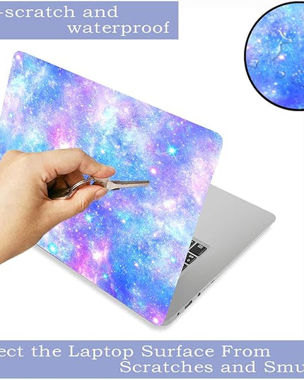 Laptop Skin Sticker Decal,12" 13" 13.3" 14" 15" 15.4" 15.6 inch Laptop Vinyl Skin Sticker Cover Art Protector Notebook (2 Wrist Pad Skins), Decorative Waterproof, Romantic Starry Night Sky