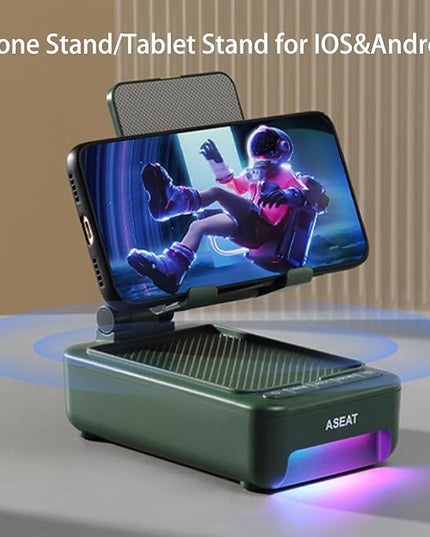 Gifts for Men Him, Cell Phone Stand with Bluetooth Speaker&Led Color Changing Light, Unique Gifts for Women Dad Her Husband, Birthday Gifts for Men