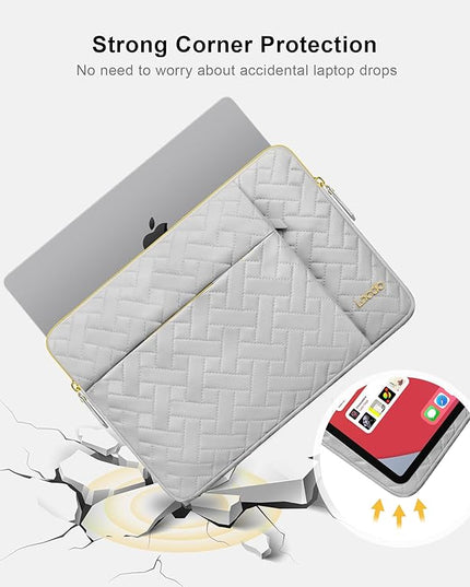 Lacdo Laptop Sleeve Case for 14 inch New MacBook Pro M5/M4/M3/M2/M1 Chips Pro Max A3434 A3112 A3401 A3185 A2918 A2992 A2779 2025-2021, 13.8" Surface Laptop 7th Copilot+PC Computer Bag, Space Gray