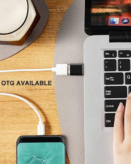 USB C Adapters 4 Pack, USB C to USB 3.0 OTG Adapter, Micro USB to USB C Adapter Compatible with MacBook Pro, Samsung Galaxy, Smartphones, Laptop, PC, in Car and More