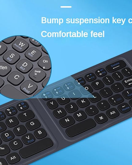 Luocute Foldable Keyboard, Portable Keyboard with Multi Touch Touchpad and Leather Case for Laptop PC Tablet Smartphone iOS