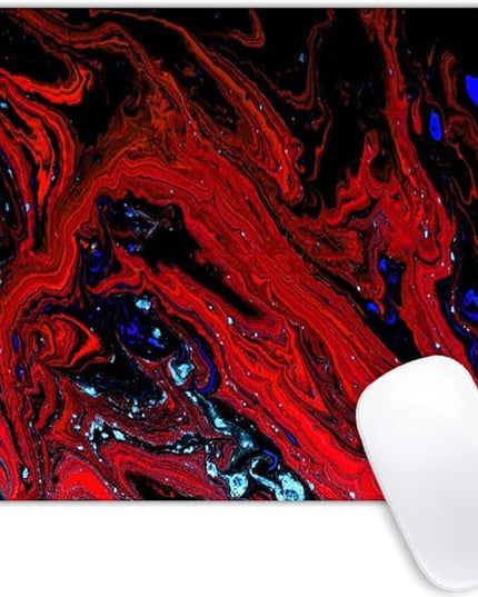 Red Magma Marble Mouse pad Customized Mousepad Non-Slip Rubber Base Mouse Pads for Computers Laptop Office Desk Accessories Mouse pad (Red Magma Marble)