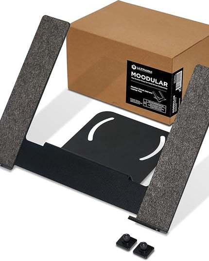 Moodular Add-ons Laptop Tray Stand [Accessory Only - Requires Moodular Wooden Monitor Stand Slide Rails for Use] Black MSA-LT