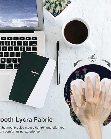 Lateefah Mouse Pad with Wrist Rest, 3-in-1 Gaming Mouse Pad, Keyboard Wrist Rest, Ergonomic Memory Foam Mousepad with Wrist Support for Computer Keyboard