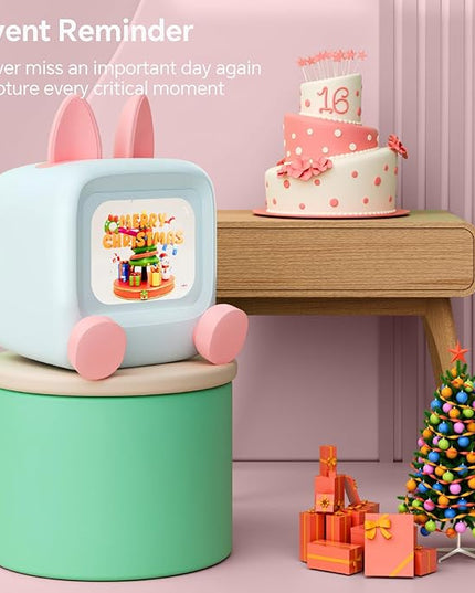 Small TV Audio Weather Clock,Weather Station,Robot Alarm Clock,Desktop Decoration, Retro Mini Small Cute Speaker