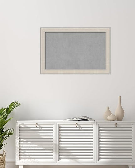 Amanti Art White Framed Magnetic Board 24x36 Large Vision Board for use with Magnets, 100% Metal Sheet to Display Items as Office Decor or for Home Organization in mudroom, Kitchen or Kids Room