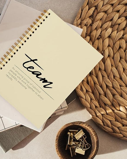 hold fizz Beige Meeting Notebook for Work, Employee Appreciation Gifts, Team Gifts for Employees, Thank You Gifts for Women Men Leader Boss Mentor Manager Coworkers Going Away Retirement, 5.5"x8.3"