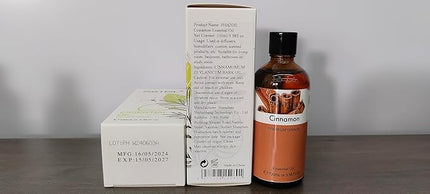 PHATOIL 100ML Cinnamon Essential Oil, Huge 3.38fl.oz Bottle Cinnamon Oil, Aromatherapy Oils for Diffuser, Humidifier, DIY, Essential Oil Singles
