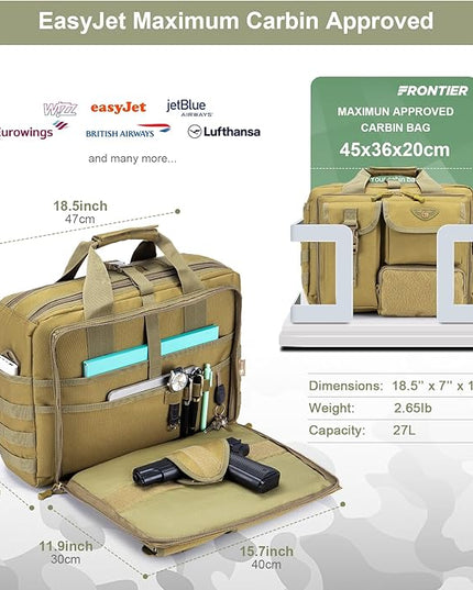 Stypos Tactical Messenger Bag Briefcase for Man Military Laptop Bag 14 Inch/15.6 Inch /17.3 Inch Messenger Shoulder Work Bag