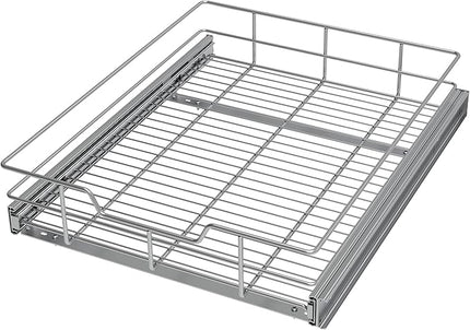 Pull Out Cabinet Organizer 17" W X 17" D, Slide Out Drawers For Kitchen Organizers and Storage, Pull Out Drawers For Cabinets Capacity Heavy Duty Caddy, Cabinet Shelves Chrome-Plated, Bathroom Pantry