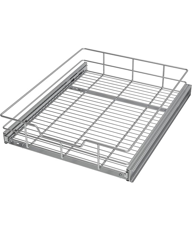 Pull Out Cabinet Organizer 17" W X 17" D, Slide Out Drawers For Kitchen Organizers and Storage, Pull Out Drawers For Cabinets Capacity Heavy Duty Caddy, Cabinet Shelves Chrome-Plated, Bathroom Pantry