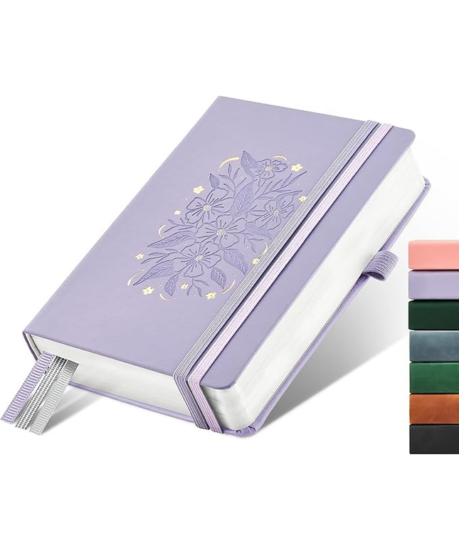 &And Per Se Lined Journal Notebook for Women&Men with Pattern, 365 Pages, 5.7'' x 8'' 100GSM Thick Paper, A5 Journals for Writing (Lavender)