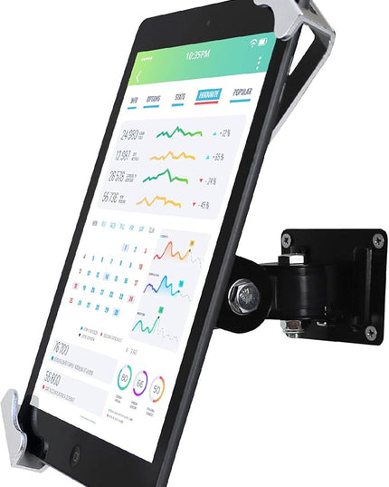 WeSTRUGGLE Tablet Wall Mount Holder with Anti Theft Lock,Rotate Design,Multi Angle,Bracket for Most 8 to 10.4 Inch,and for iPad 7.9" 8.3" 9.7" 10.2" 10.5" 10.9"& 11",Galaxy tab,& More,(Silver)