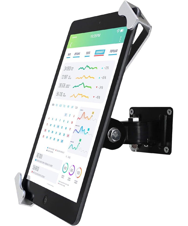 WeSTRUGGLE Tablet Wall Mount Holder with Anti Theft Lock,Rotate Design,Multi Angle,Bracket for Most 8 to 10.4 Inch,and for iPad 7.9" 8.3" 9.7" 10.2" 10.5" 10.9"& 11",Galaxy tab,& More,(Silver)