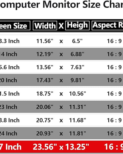 Computer Privacy Screen Protector 27 Inch with Hp Dell Acer Asus Samsung LG and More, Removable Security Shield Filter for 16:9 Aspect Ratio Monitor Like ViewSonic Sceptre AOC Koorui BenQ(27" Diagonal 16:9 1 Pack)