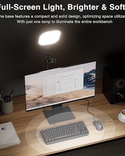 2 Packs Video Conference Lights for Zoom Meeting, LitONES Podcast Lighting Kit for Working from Home Office, Desktop Video Light with Stand and Phone Holder CRI 97.8