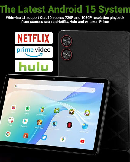 DEZLTID 2025 Tablet 11 inch Android 15 Tablets with Keyboard Stylus Mouse: 2K IPS Tablette (2000x1200), 36GB+256GB(2TB TF), 5G/2.4G Dual WiFi, 8-Core 1.6GHz, 8000mAh,8+13MP, BT5.0/GPS-Black