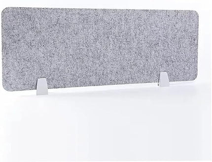 Desk Divider Privacy Panel Clamp-on Acoustic Freestanding Desktop Partition Dividers for Office Student Sound Proof Reducing Noise Visual Distractions Light-Grey 30 * 80cm